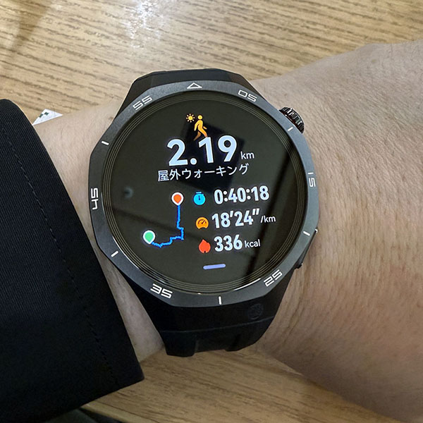 HUAWEI WATCH GT 5 Pro：屋外ウォーキング履歴